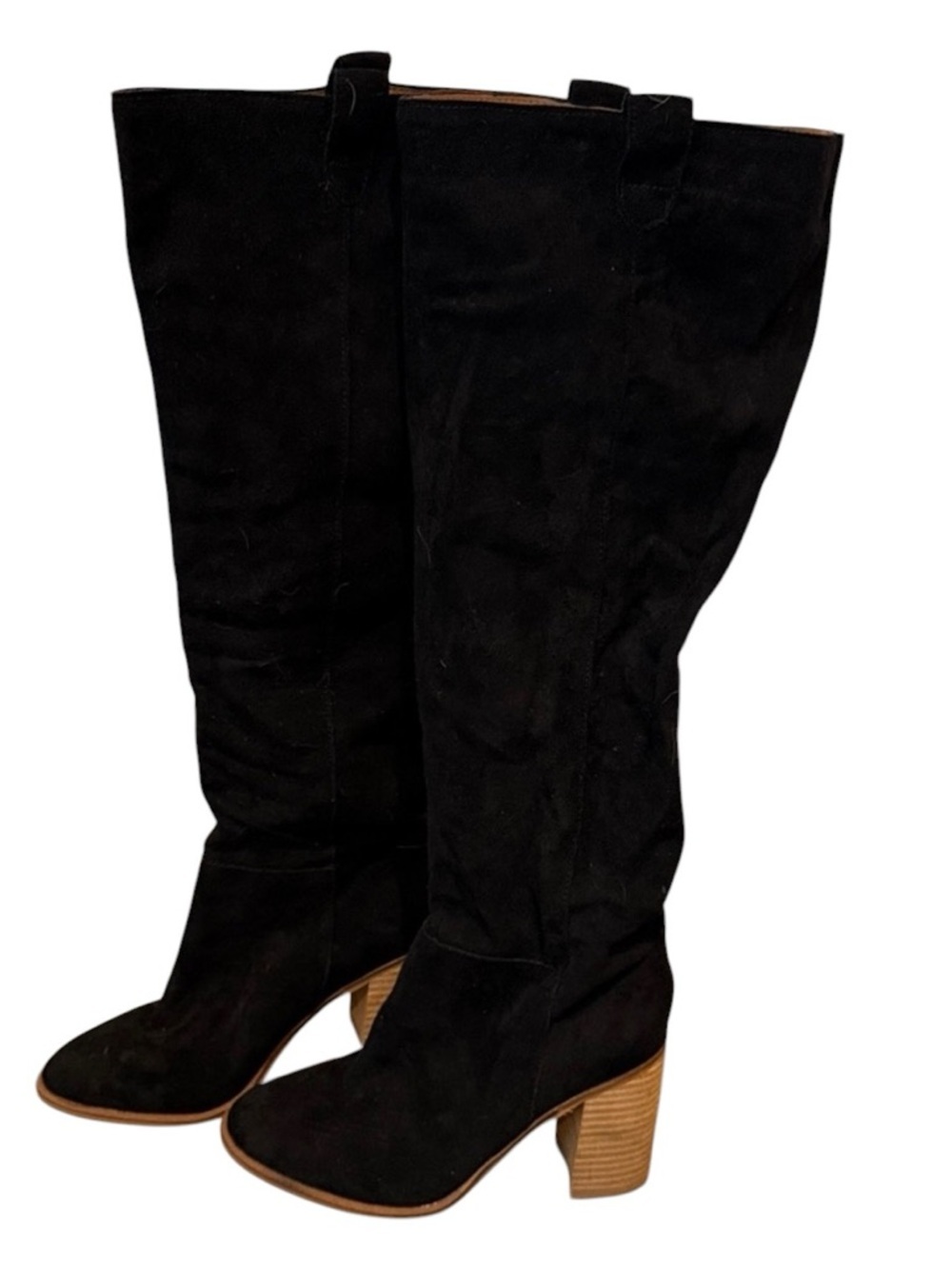 Oasis Society Black Stephanie  Suede Knee-High Boots